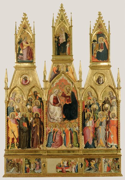 Polyptyque avec Couronnement de la Vierge et Saints - Cenni di Francesco